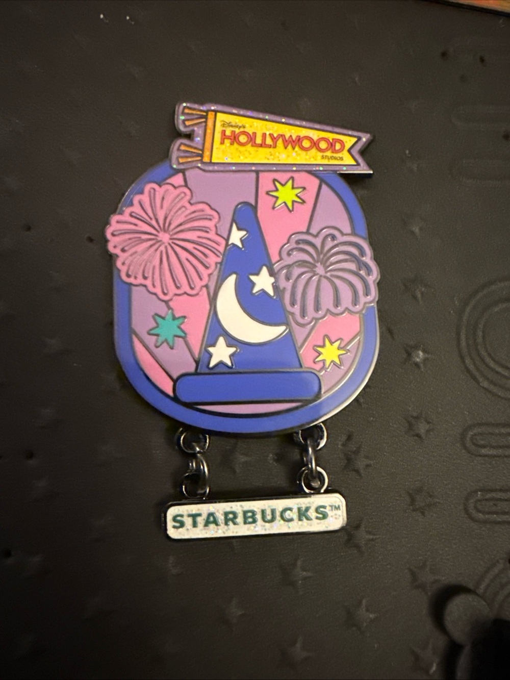 Starbucks x Disney Hollywood Studios Sorcerer MickeyHat Enamel Pin - Pink & Blue